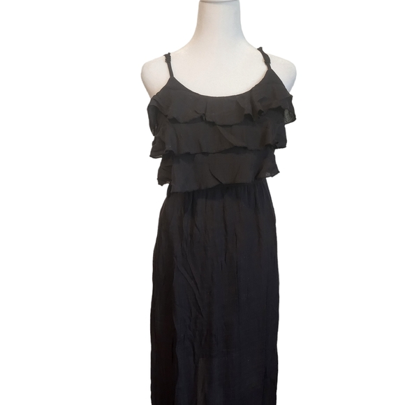 EUC American Rag Boho Tiered Bodice Spaghetti Strap Maxi Dress - Picture 2 of 10